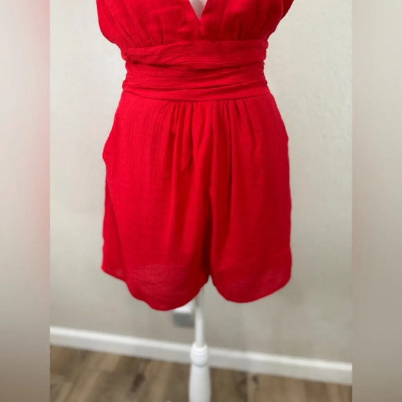 NWOT ONE CLOTHING juniors red cute romper - Picture 3 of 12